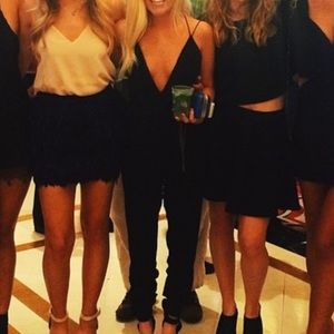 Lovers + friends black jumpsuit with pockets